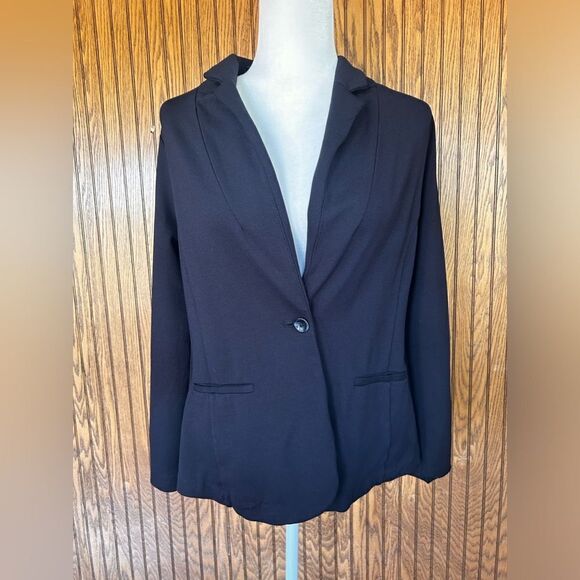 Worthington Black One-Button Suit Jacket Blazer Fully Lined size medium - Picture 2 of 13